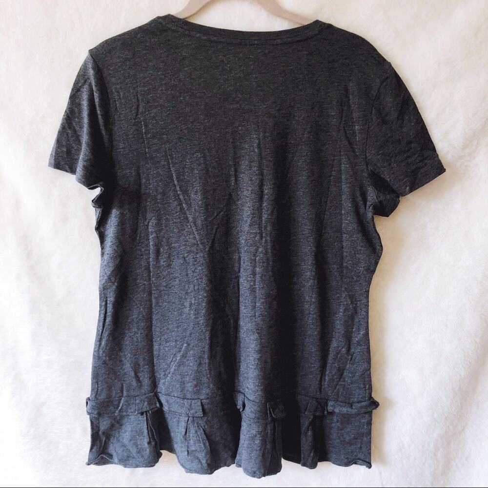 Banana Republic Gray Pleat Flounce Hem Top - Picture 7 of 14